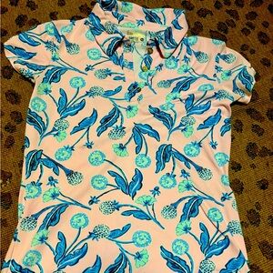 Lilly Pulitzer polo shirt luxletic xs
